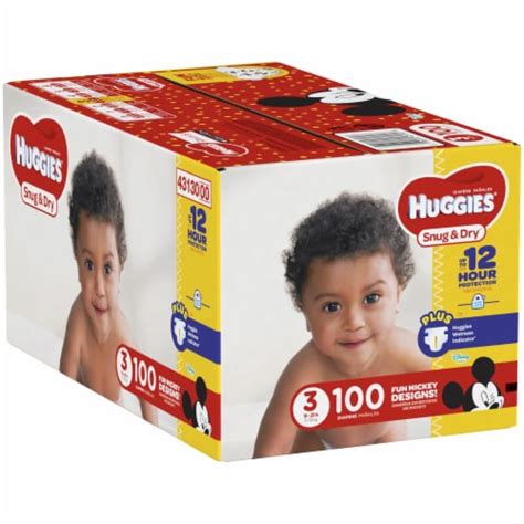 Huggies Snug And Dry Diapers Size 3 Fits 16 28 Lb Big Pack 100 Ct