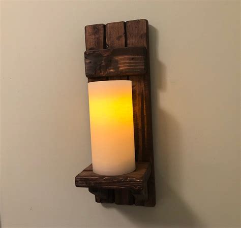 Rustic Candle Sconce Candle Holder Wall Sconce Rustic Etsy