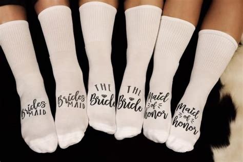 Bridal Party Socks Bridesmaid Ts Wedding Socks Etsy Custom