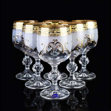 Crystal Liqueur Glasses Bohemian Vrf Collection Bohemia Crystal