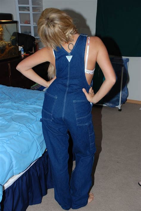 Girl Wearing Only Overalls