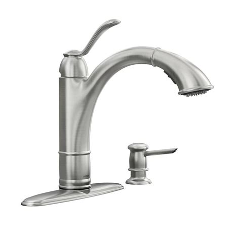 Find great deals on ebay for kitchen faucet pull out moen. Moen Walden Spot Resist Stainless Microban 1-Handle Deck ...