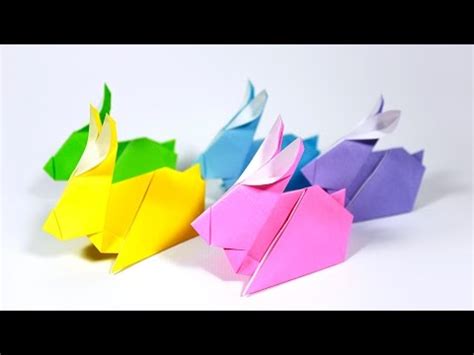 How to fold easy Origami Easter Bunny / Rabbit 簡易摺紙復活兔教學 ...
