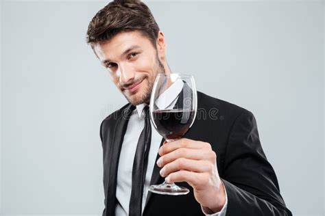 Handsome Guy Holding Glass Wine Stock Images Download 453 Royalty