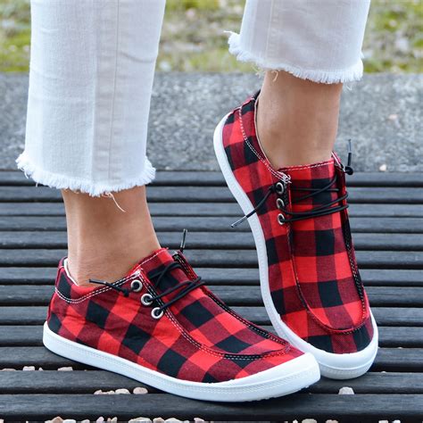 Women Colorful On Flat Canvas Shoes