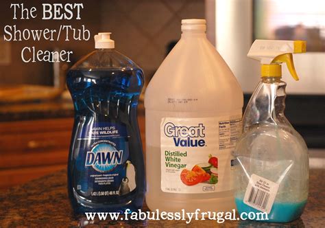 A best fiberglass shower cleaner should be easy to use. DIY Tub/Shower Cleaner {Picture Tutorial} | Fabulessly Frugal