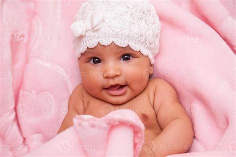Adorable Little African American Baby Girl Black People 885944 Stock