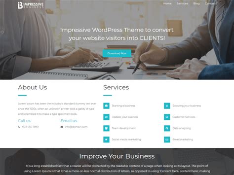 Top 10 Free Wordpress Themes For Business For 2019