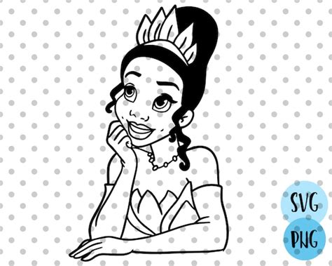 Tiana SVG & PNG Clipart Files Princess and the frog Svg | Etsy