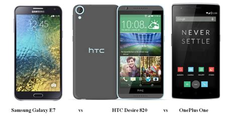 For those who prefer a 5 inch plus screen size, this is just the best option. Samsung Galaxy E7 vs HTC Desire 820 vs OnePlus One: Specs ...