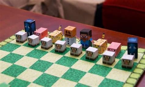 9simple Minecraft Papercraft Chess Set Us Nco 2007