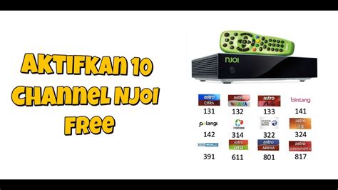 Tv channel lists is not affiliated with any tv provider/channel and cannot answer questions regarding your tv service. Aktifkan Astro Njoi Extra Channel Free - YouTube