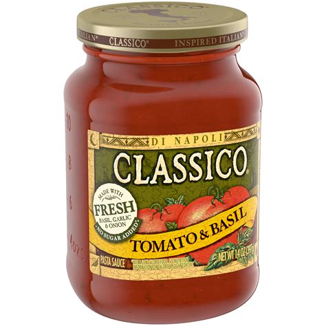 Classico Tomato and Basil Pasta Sauce, 14 oz Jar - Walmart.com ...