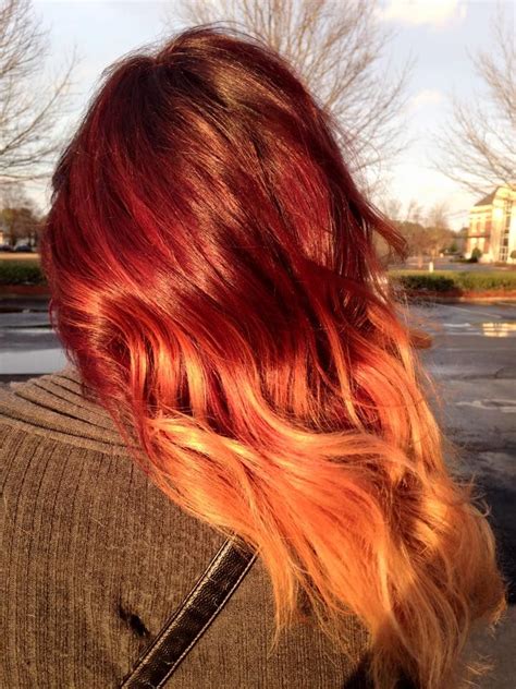Tri Melt I Got This Weekend In Love With The Red Orange Ombre Hair