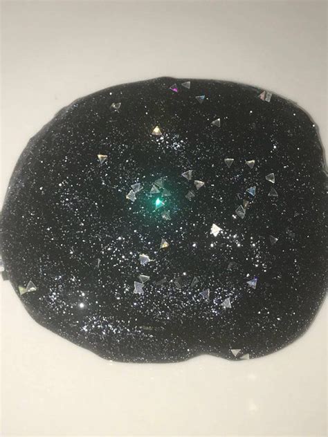 Free Shipping Black Glitter Slime Star Night Slime Jiggly Etsy
