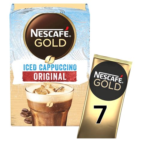 Nescafe Gold Espresso Iced Coffee - Nescafe Gold Iced Cappuccino Instant Coffee 7 x 15.5g Sachets | Instant