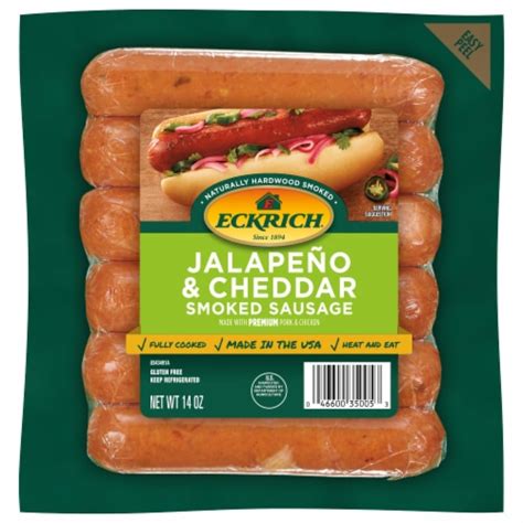 Eckrich Jalapeno And Cheddar Smoked Sausage 14 Oz Food 4 Less