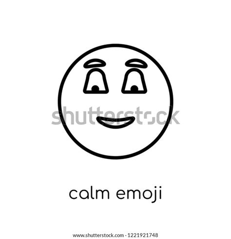 Calm Emoji Icon Trendy Modern Flat Stock Vector Royalty Free