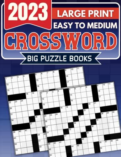 2023 Easy Medium Crossword Puzzles Book For Adults Crossword Puzzles