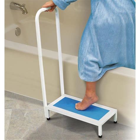 Bath And Shower Step Stool With Handle Supports Up To 500 Lbs Support Plus