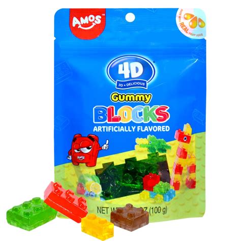 Amos 4d Gummy Blocks Pack Of 12