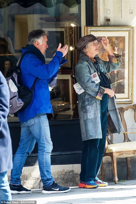 Dame Emma Thompson Looks Effortlessly Chic In A Grey Coat While Exploring Venice With Husband