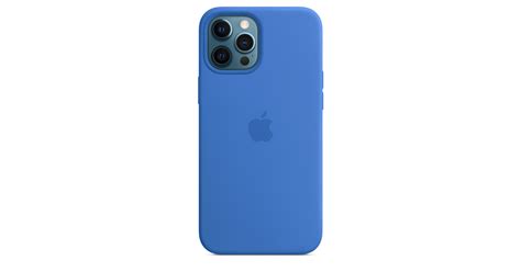 Iphone 12 Pro Max Silicone Case With Magsafe Capri Blue Apple Uk