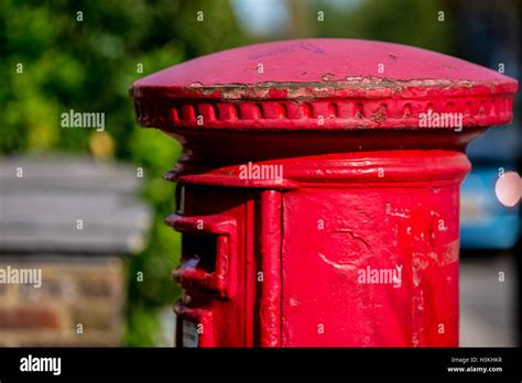 Traditional Typical British Red Post Box Pillar Box Postbox