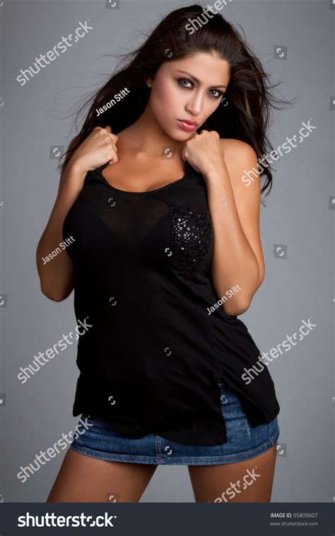 Sexy Latina Woman Wearing Skirt Stock Photo Shutterstock