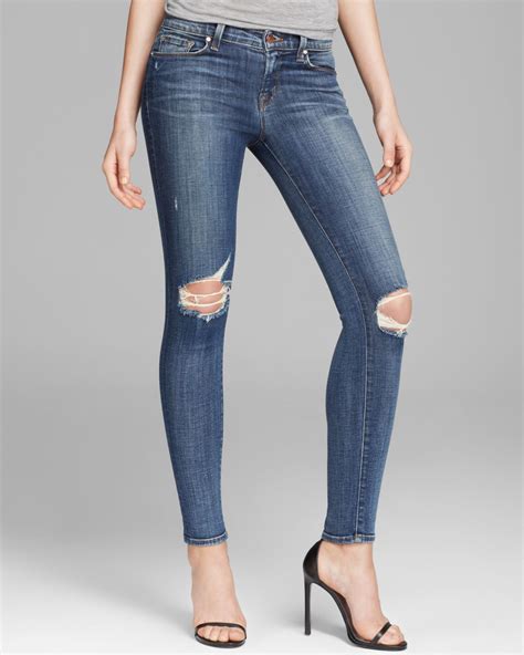 Lyst J Brand Jeans Mid Rise Capri In Misfit In Blue
