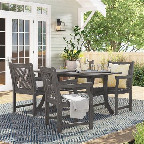 Gracie Oaks Southport 5 Piece Dining Set And Reviews Wayfair Patio