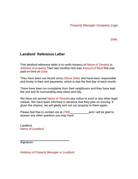 Amazing Rental Reference Letters For Tenants Landlords Templatearchive