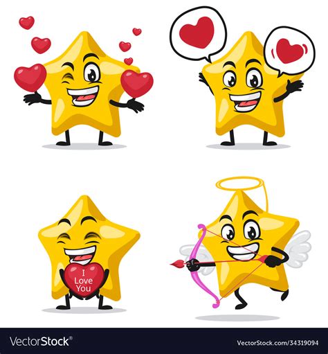 Star Mascot Or Character Royalty Free Vector Image