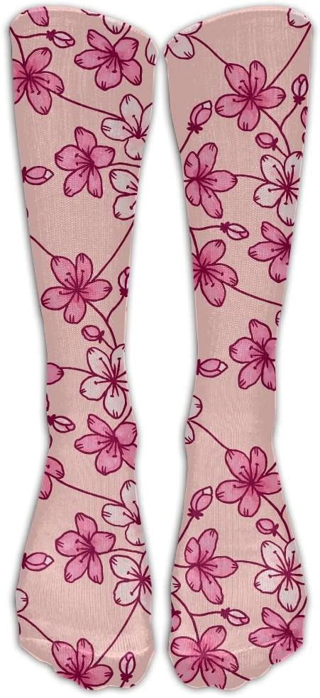 Decorative Of Cherry Blossoms Novelty Calf High Socks Tube Socks Unisex Premium
