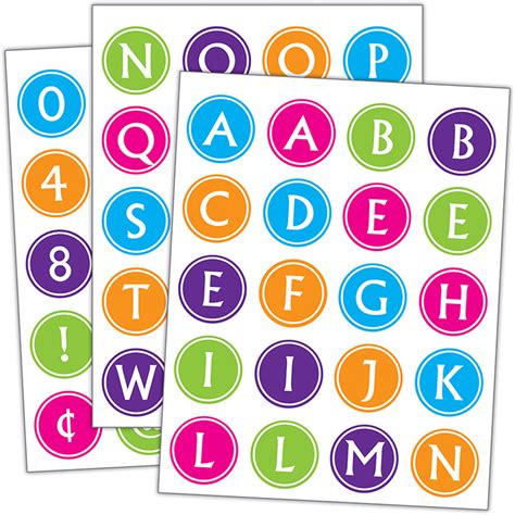 Brights Alphabet Stickers Tcr5910 Teacher Created Resources