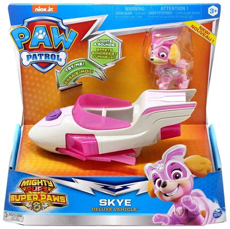 Paw Patrol Mighty Pups Super Paws Skye Vehicle Figure Spin Master Toywiz