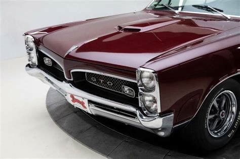 1967 Pontiac Gto V8 66l Automatic 3 Speed Coupe Maroon For Sale
