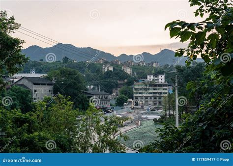 Suburbs Of Chongqing Town Editorial Photography Image Of Hills 177839417