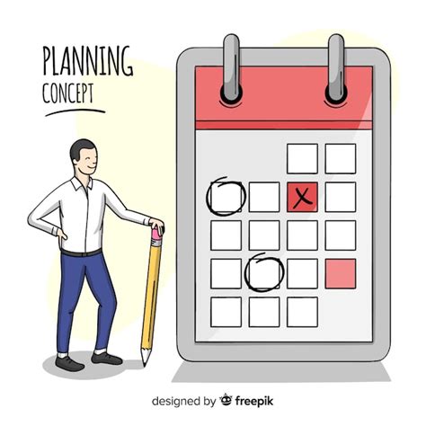 Free Vector Lovely Hand Drawn Planning Schedule Concept