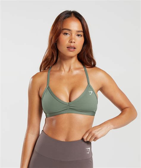 gymshark minimal sports bra dusk green gymshark