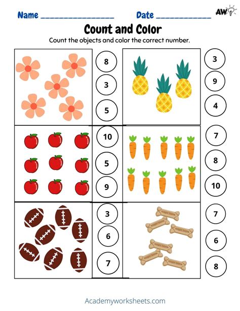 Count And Match Numbers 1 10 Worksheets Academy Worksheets