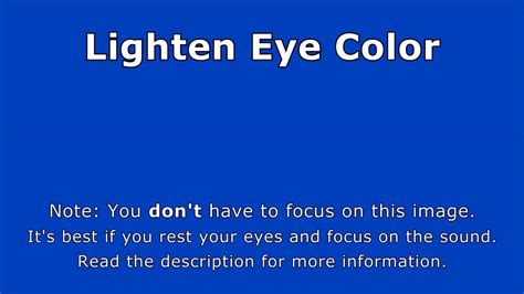 Lighten Your Eye Color 5 Minutes Per Day Youtube