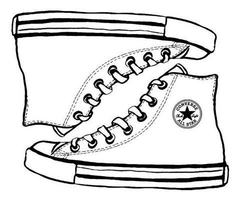 Download 8,813 converse shoes free vectors. Converse Sketch Drawing Coloring Page Shoes