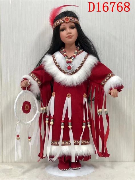 16 Porcelain Indian Doll Meena D16768 Kinnex Dolls