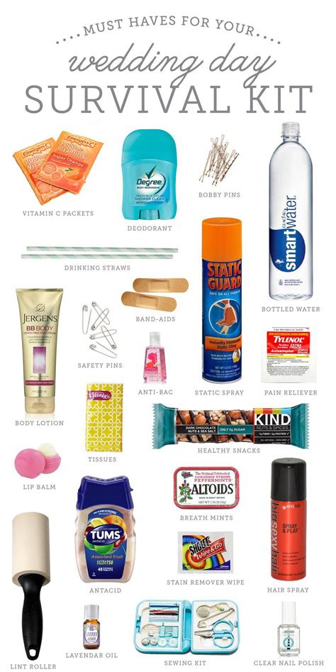 Must Haves For A Diy Wedding Day Survival Kit Great Idea The