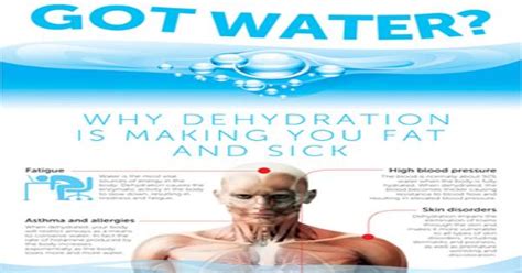 why dehydration is making you fat and sick infographic infographics