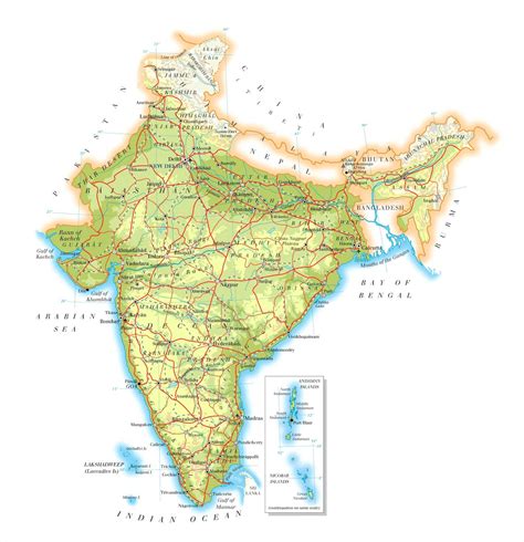 Índia Mapas Geográficos Da Índia Enciclopédia Global