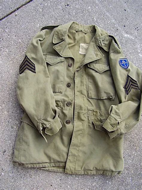 Origwwii Ww2 Us Army 79th Cross Lorraine M 1943 Field Jacket Coat