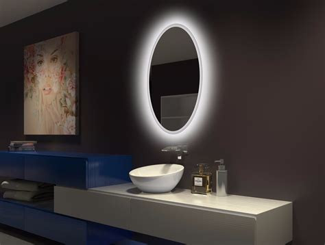 Backlit Bathroom Mirror Oval 24 X 36 In Paris Mirror