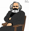 Karl Marx portrait retrato caricature Karikatur drawing dibujo desenho ...